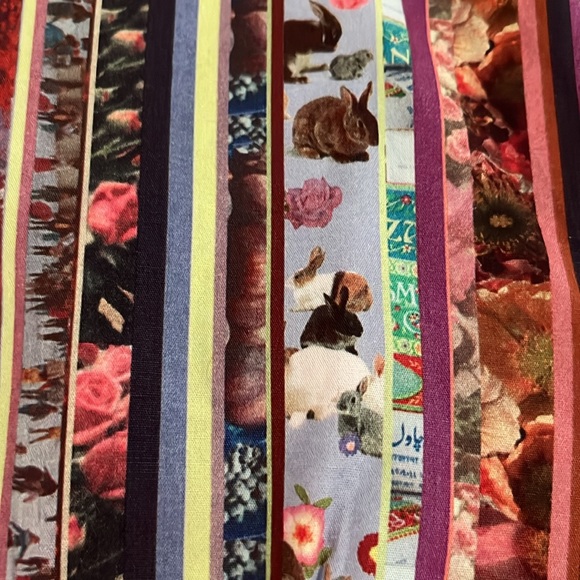 PAUL SMITH mainline (EXTREMELY RARE) girls 9/10 age rabbits & roses stripe top - Picture 4 of 6